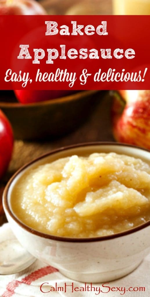This Baked Applesauce Recipe is the easiest, fastest way to make healthy homemade applesauce. It takes very little time, tastes delicious, and makes your house smell fantastic. Fall | Apples | Snack | Recipes