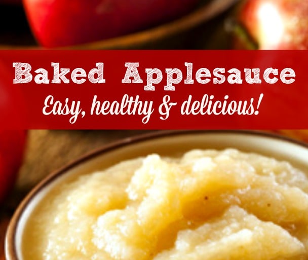 This Baked Applesauce Recipe is the easiest, fastest way to make healthy homemade applesauce. It takes very little time, tastes delicious, and makes your house smell fantastic. Fall | Apples | Snack | Recipes