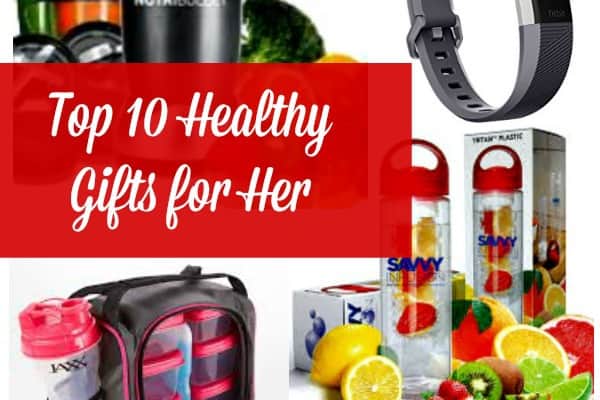 Here are 10 healthy gifts for her - for the women in your life who want to get in shape, eat healthy, reduce stress and live a healthier life - Gift guide | Christmas | Holidays #christmas #christmasgiftguide #christmasgiftsideas #healthygifts