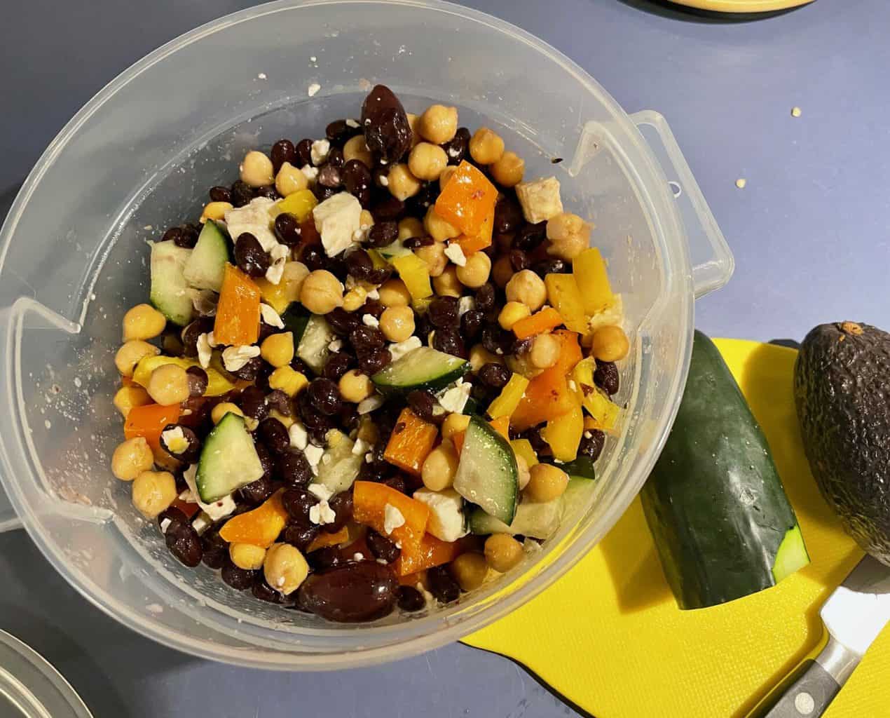 Easy and Healthy Meal Prep Lunch Zesty Bean Salad